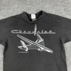 Paradise Garage T-Shirt Mens L Black Chevrolet Graphic Made USA Vintage Wear